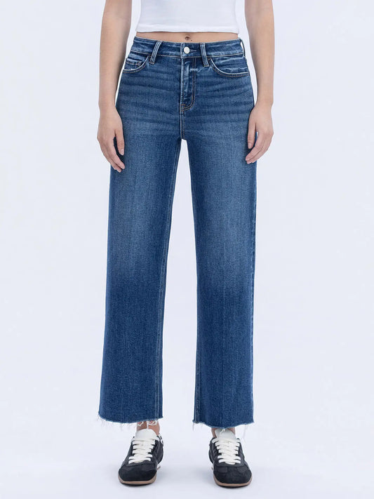 High Rise Raw Hem Flying Monkey Jeans