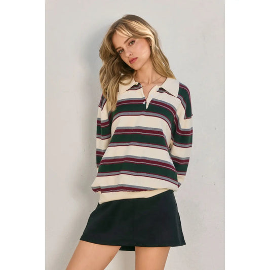 Kait Oversized Polo Sweater