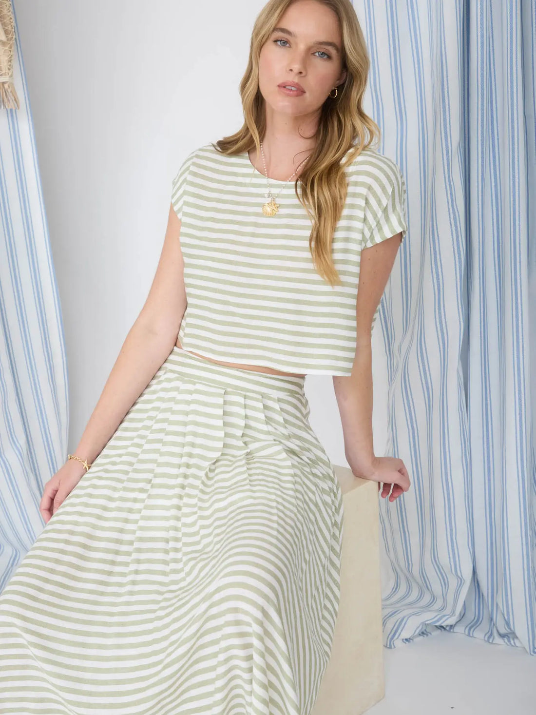 Bridgette Boxy Boat Neck Set