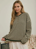 Poppy’s Cozy Stripe Henley Sweater