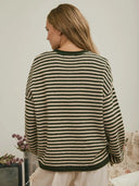 Poppy’s Cozy Stripe Henley Sweater