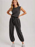 Brenna Sleeveless Drawstring Jumpsuit