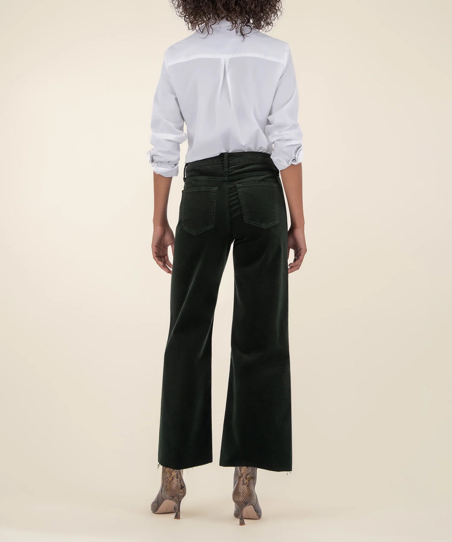 Meg High Rise Wide Leg Raw Hem