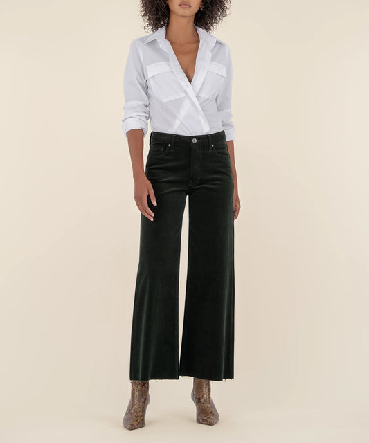Meg High Rise Wide Leg Raw Hem