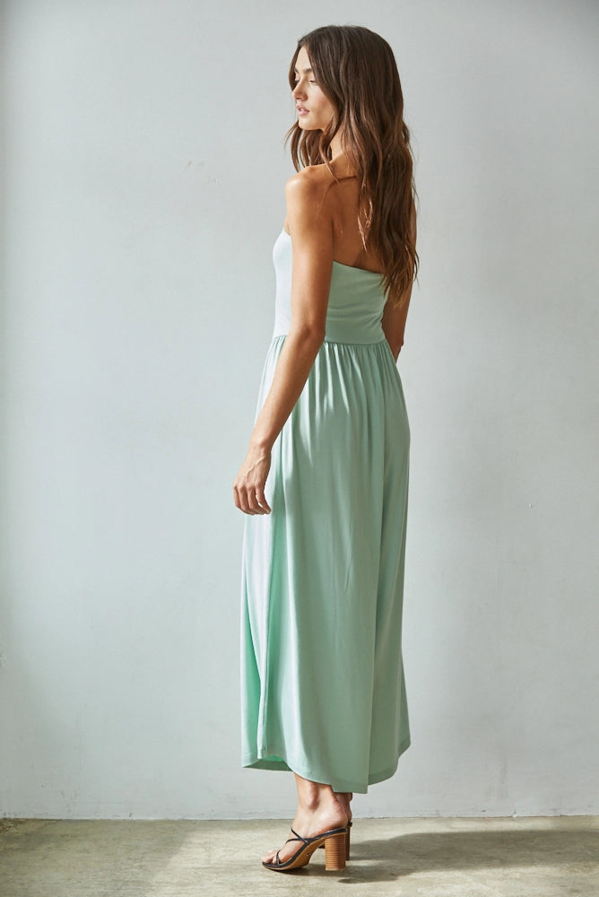 Teagan Strapless Flare Jumpsuit