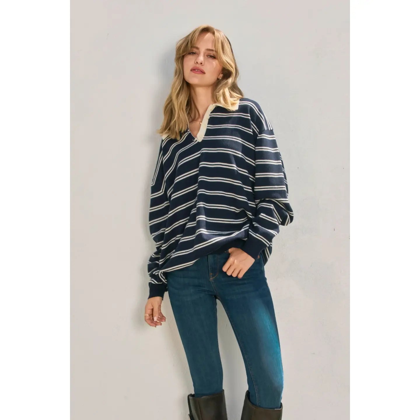 Ryanne Collared Button Sweater