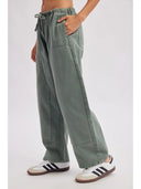 Charlie Olive Relaxed Barrel Pants