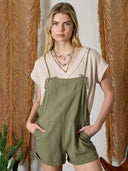 Tie Strap Overall Shorts