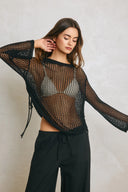Open Knitted Sweater Coverup