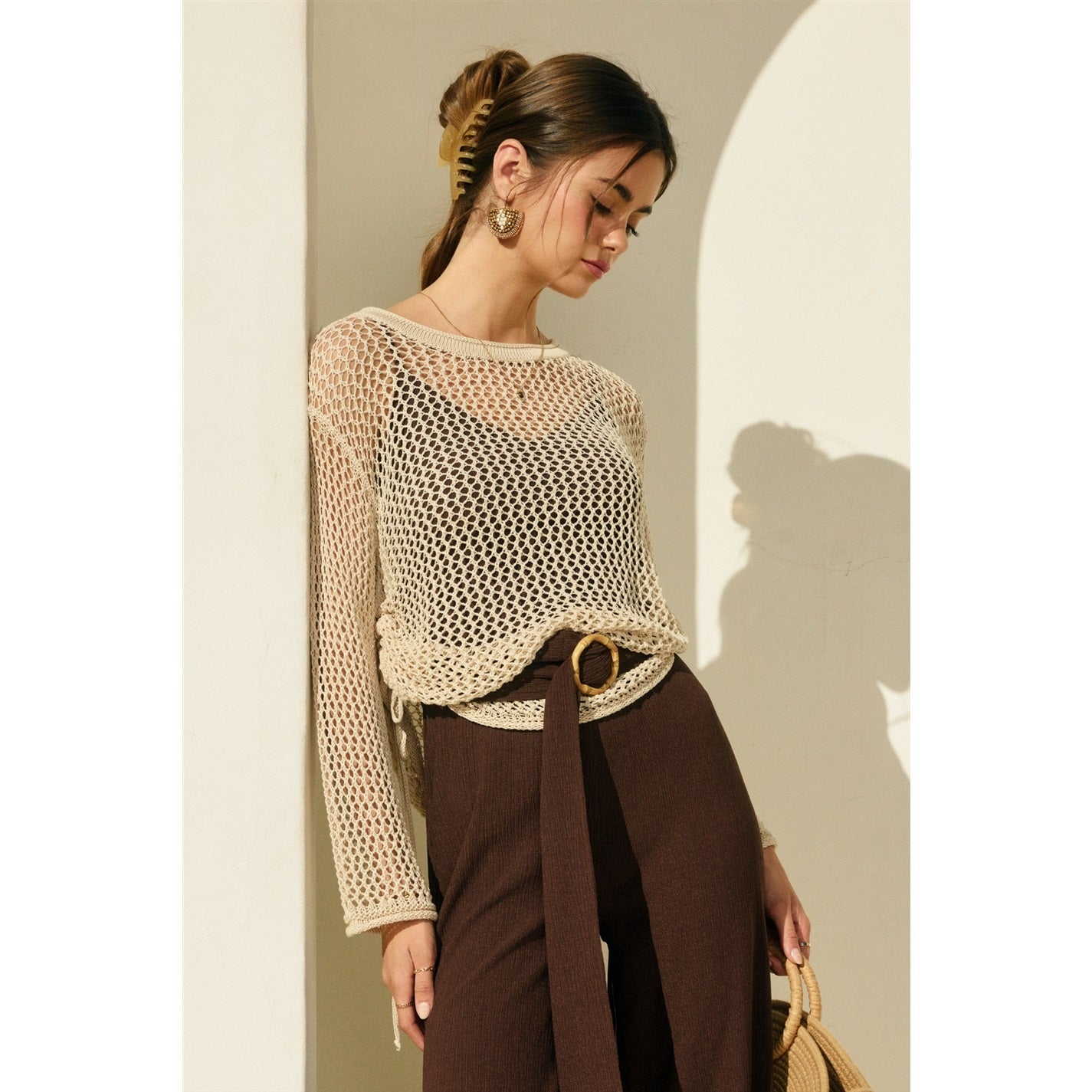 Open Knitted Sweater Coverup