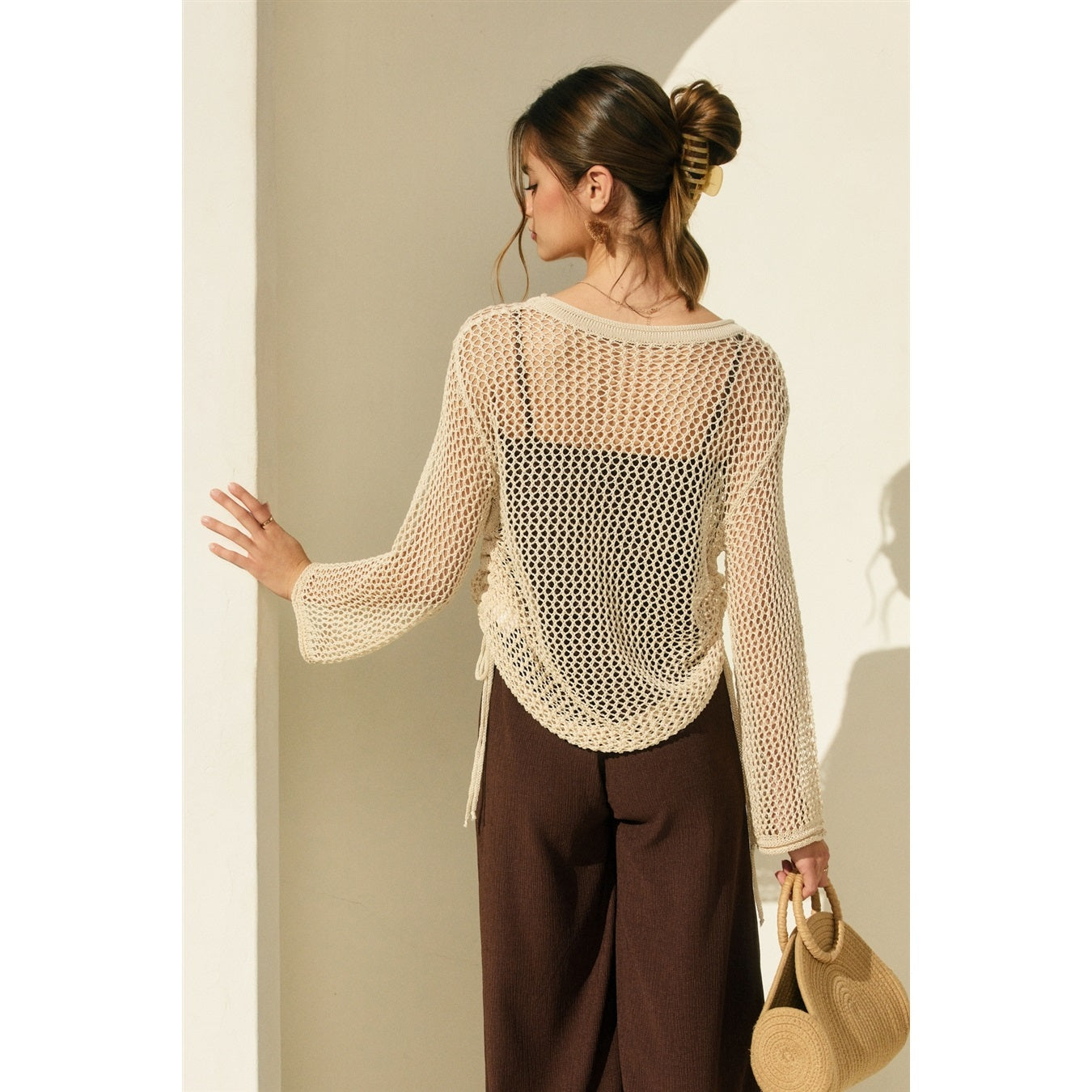 Open Knitted Sweater Coverup