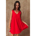 V Neck Mini Dress