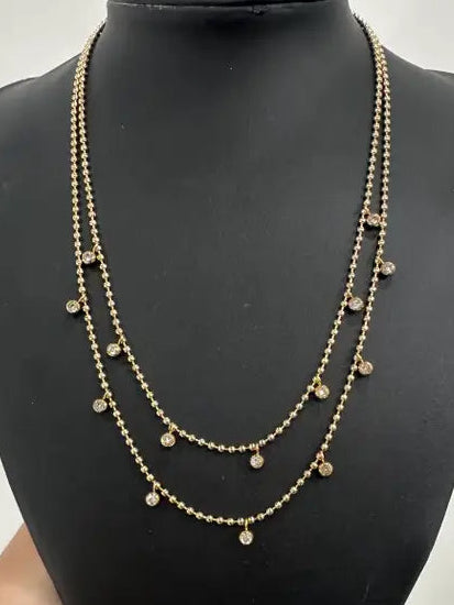 Robyn Double Strand Bead Necklace