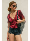 Satin Button Blouse