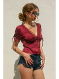 Satin Button Blouse