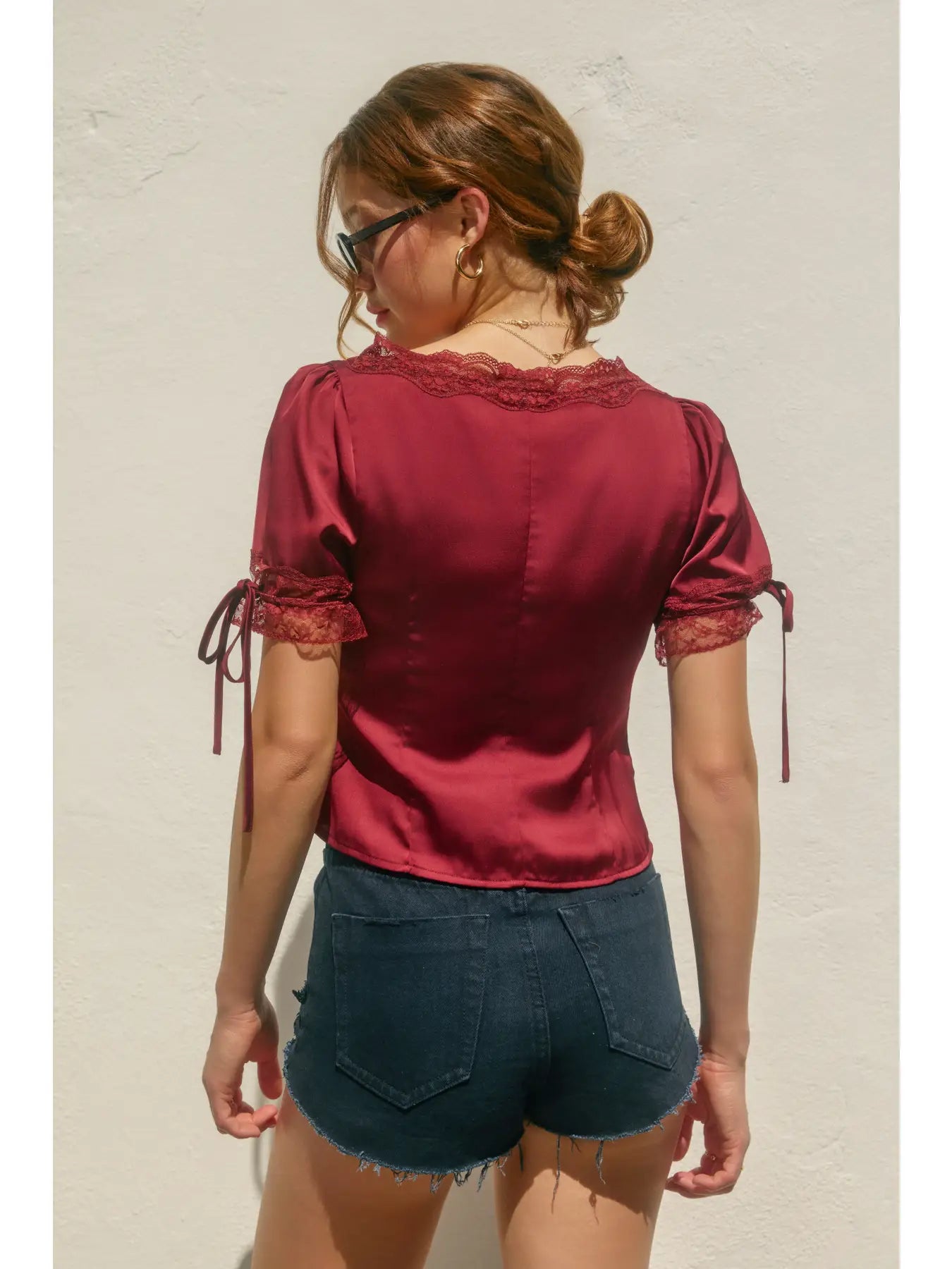 Satin Button Blouse