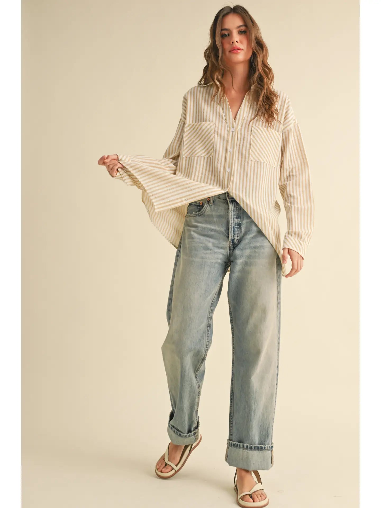 Striped Button Down Shirt