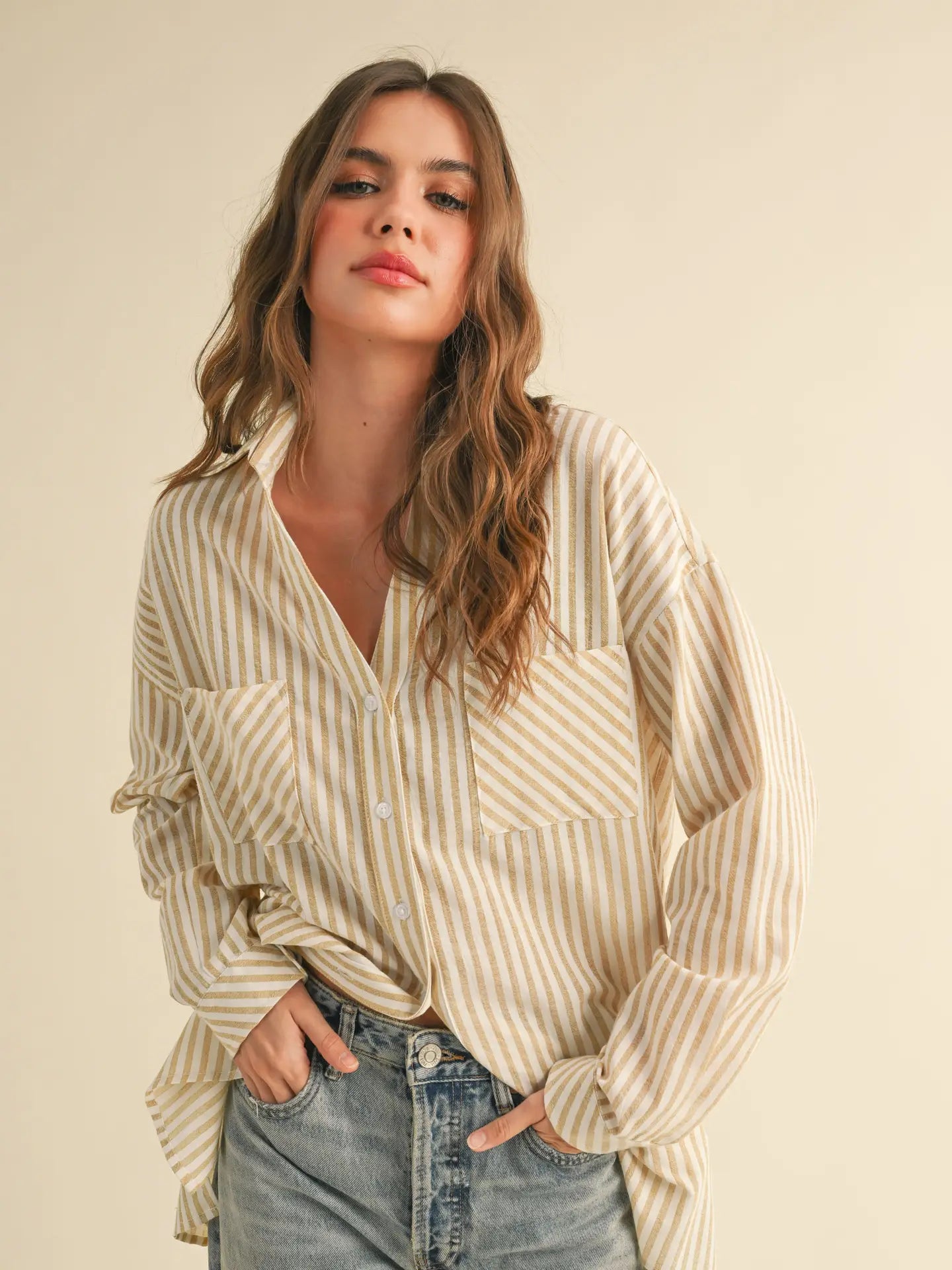 Striped Button Down Shirt