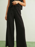 Linen Smocked Waist Pants