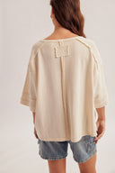 Adaley waffle loose fit tee