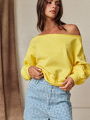 Alina Off Shoulder Cropped Sweatshirt