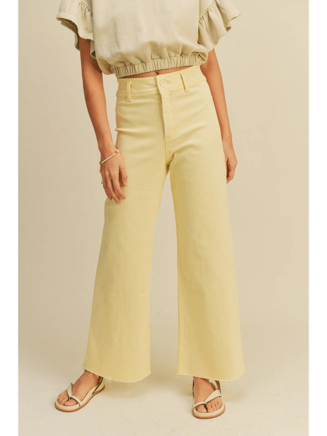 Wide Leg Denim Pants
