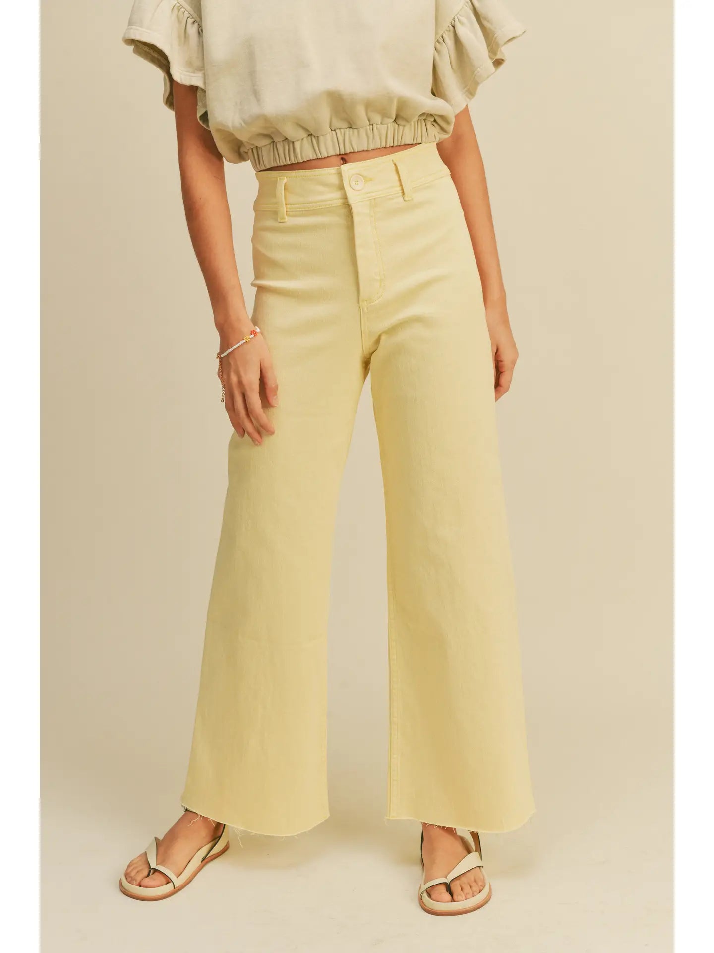 Wide Leg Denim Pants