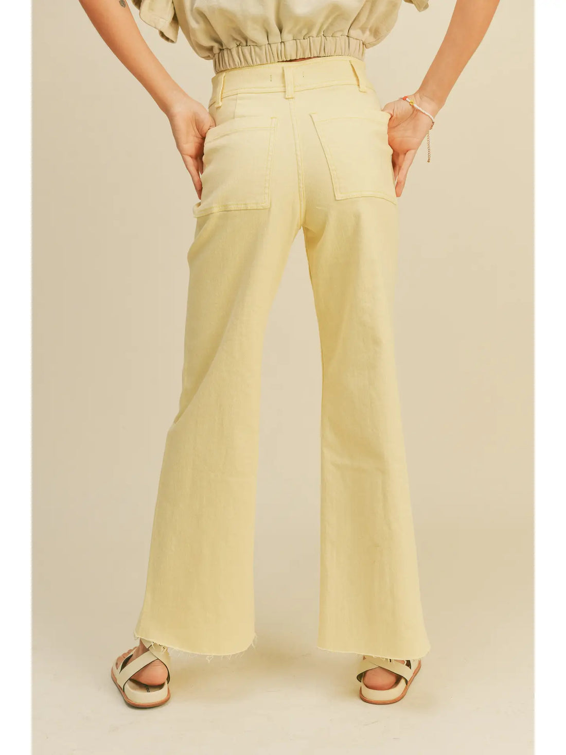 Wide Leg Denim Pants
