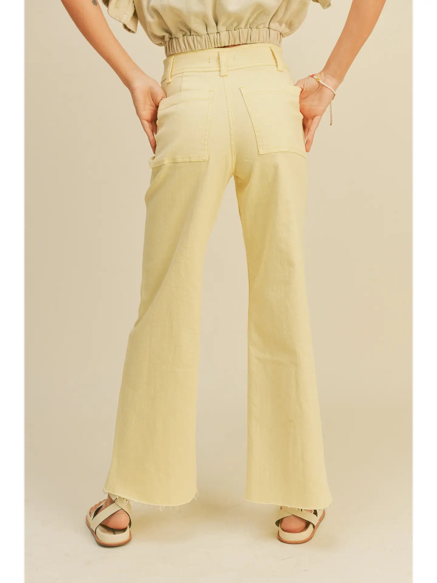 Wide Leg Denim Pants