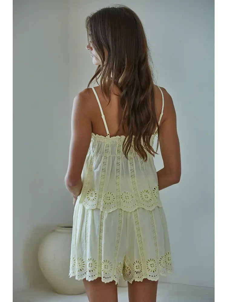 Evie Eyelet Spaghetti Strap Top